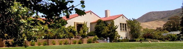The William F. Dexter Building & Dexter Lawn with hillside in the distance. Photo by Walt Bremer, Professor, Landscape Architecture.